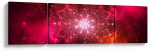 Obraz czerwonej abstrakcji (170x50 cm)