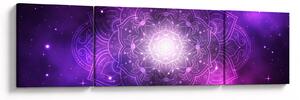 Obraz fioletowej abstrakcji (170x50 cm)