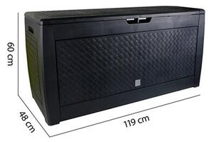 Skrzynia ogrodowa PROSPERPLAST Boxe Matuba S433 310L Antracytowy