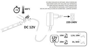 Taśma LED 12V 5m IP65 4000K 2200lm 309051 Polux