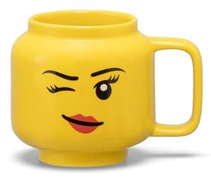 Żółty ceramiczny kubek dla dzieci 255 ml Head – LEGO®