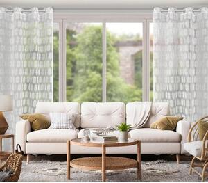 Firana gotowa EUROFIRANY Rozi 140 x 250 cm BiaÅy