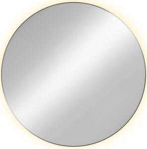 Srebrne okrągłe lustro led - Krega 6 rozmiarów