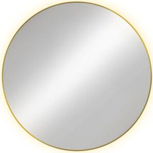 Złote okrągłe lustro podświetlane wiszące - Krega 6 rozmiarów