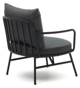 Czarny metalowy fotel ogrodowy Bramant – Kave Home