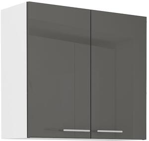 Szafka kuchenna wisząca górna LARA 80 G-72 2F Grafit/Biały