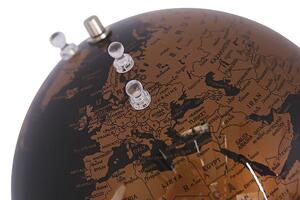 Dekoracyjny globus kula ziemska czarno-miedziany średnica 25 cm z magnesami Cartier Beliani