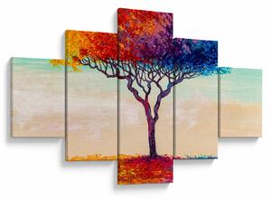 Obraz malowanego drzewa (125x70 cm)