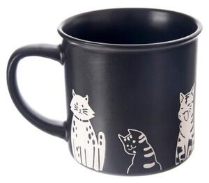 Kubek ceramiczny czarny koty 500 ml