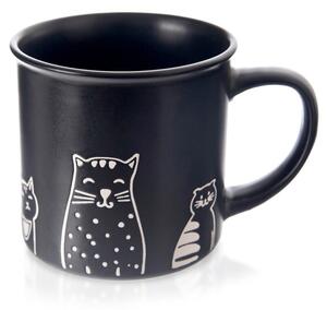 Kubek ceramiczny czarny koty 500 ml