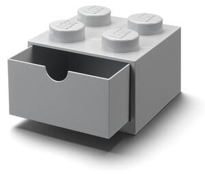 Szara skrzynka na biurko z szufladą Brick - LEGO®
