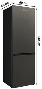 Lodówka MPM 312-FF-37 No frost 185cm Ciemny Inox