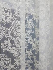 Firana gotowa z markizety 135x160 cm - haft 3D, taÅma marszczÄ ca, kremowa