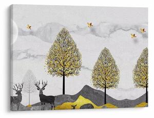 Obraz malowanych jeleni (70x50 cm)