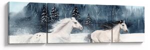 Obraz malowanych koni (170x50 cm)