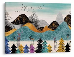 Obraz graficzny z jeleniem (70x50 cm)