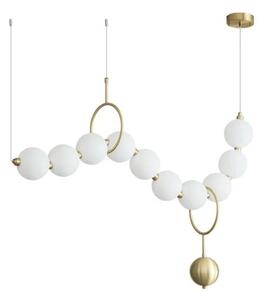 Twiny Long – nowoczesne lampa wisząca LED, 15 mlecznych kloszy, 20W domodes