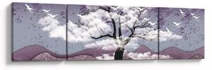 Obraz - Drzewo w chmurach (170x50 cm)