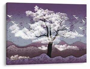 Obraz - Drzewo w chmurach (70x50 cm)