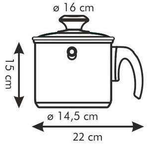 Dwuwarstwowy garnek do mleka z pokrywką Tescoma, 2 l