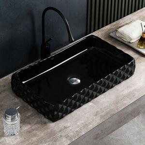 Umywalka nablatowa HYDROSAN PEARL-BL-605 Prostokątny Czarny