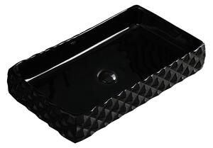 Umywalka nablatowa HYDROSAN PEARL-BL-605 Prostokątny Czarny
