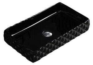 Umywalka nablatowa HYDROSAN PEARL-BL-605 Prostokątny Czarny