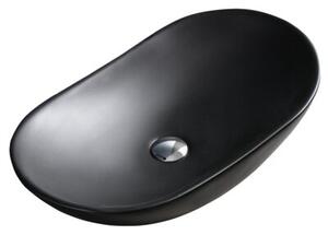 Umywalka nablatowa HYDROSAN LAVI-MTB-625 Owalny Czarny mat