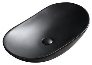 Umywalka nablatowa HYDROSAN LAVI-MTB-625 Owalny Czarny mat