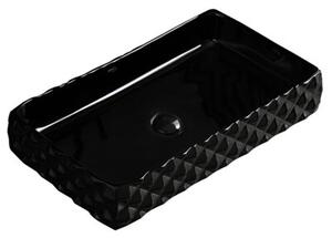 Umywalka nablatowa HYDROSAN PEARL-BL-605 Prostokątny Czarny