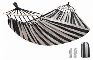 Hamak ZENVIO COMFORT 200x80 cm, szaro-biały + torba gratis