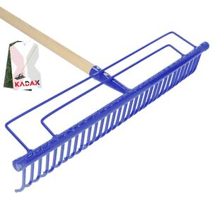 Grabie do trawy metalowe 60 x 153 cm, niebieskie