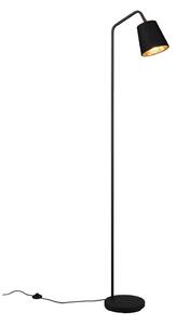 Czarna lampa stojąca z tekstylnym kloszem (wys. 148 cm) Buddy – Reality