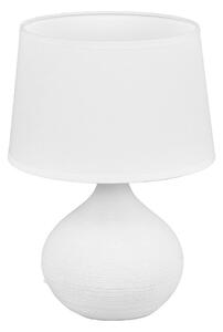 Biała lampa stołowa z ceramiki i tkaniny Reality Martin, wys. 29 cm