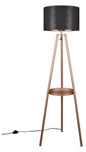 Brązowa lampa stojąca z półką (wys. 152 cm) Colette – Reality