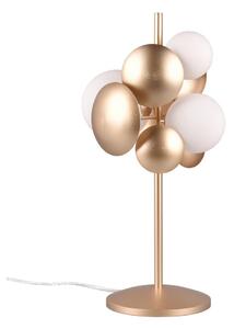 Lampa stołowa w biało-złotym kolorze ze szklanym kloszem (wys. 50 cm) Bubble – Trio Select