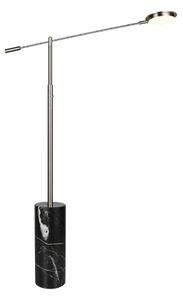 Lampa stojąca LED w czarno-srebrnym kolorze (wysokość 145 cm) Fiore – Trio Select