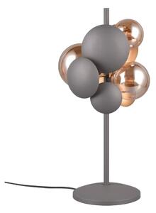 Lampa stołowa w szaro-złotym kolorze ze szklanym kloszem (wys. 50 cm) Bubble – Trio Select