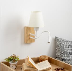 Brilagi Brilagi - LED Kinkiet NUBILA WOOD 1xE27/25W/230V + LED/3W dąb/kremowy BG1565E