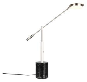 Lampa stołowa LED w czarno-srebrnym kolorze (wysokość 65 cm) Fiore – Trio Select