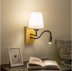 Brilagi Brilagi - LED Kinkiet NUBILA WOOD 1xE27/25W/230V + LED/3W dąb/kremowy BG1564E