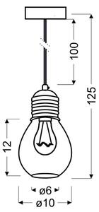 Gliva Lampa Wisząca 1X60W E27 Chrom (Bez Żarówek)
