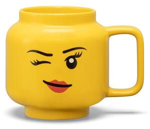 Żółty ceramiczny kubek dla dzieci 530 ml Head – LEGO®