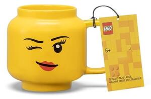 Żółty ceramiczny kubek dla dzieci 530 ml Head – LEGO®