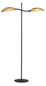 Lampa stojąca podłogowa Emibig 2xE14 40W LOTUS LP2 BLACK/RATTAN 1108/LP2