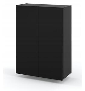 Szafka Łazienkowa Wisząca STIVMEBLE 60cm Słupek Łazienkowy Szafka Czarny Mat 60x30x80 cm