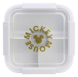 Biały plastikowy pojemnik śniadaniowy dla dzieci Mickey Mouse – STOR