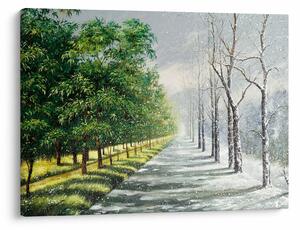 Obraz - Zima kontra lato (70x50 cm)