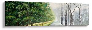 Obraz - Zima kontra lato (170x50 cm)