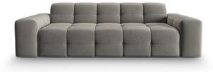 Szara aksamitna sofa 222 cm Kendal – Micadoni Home